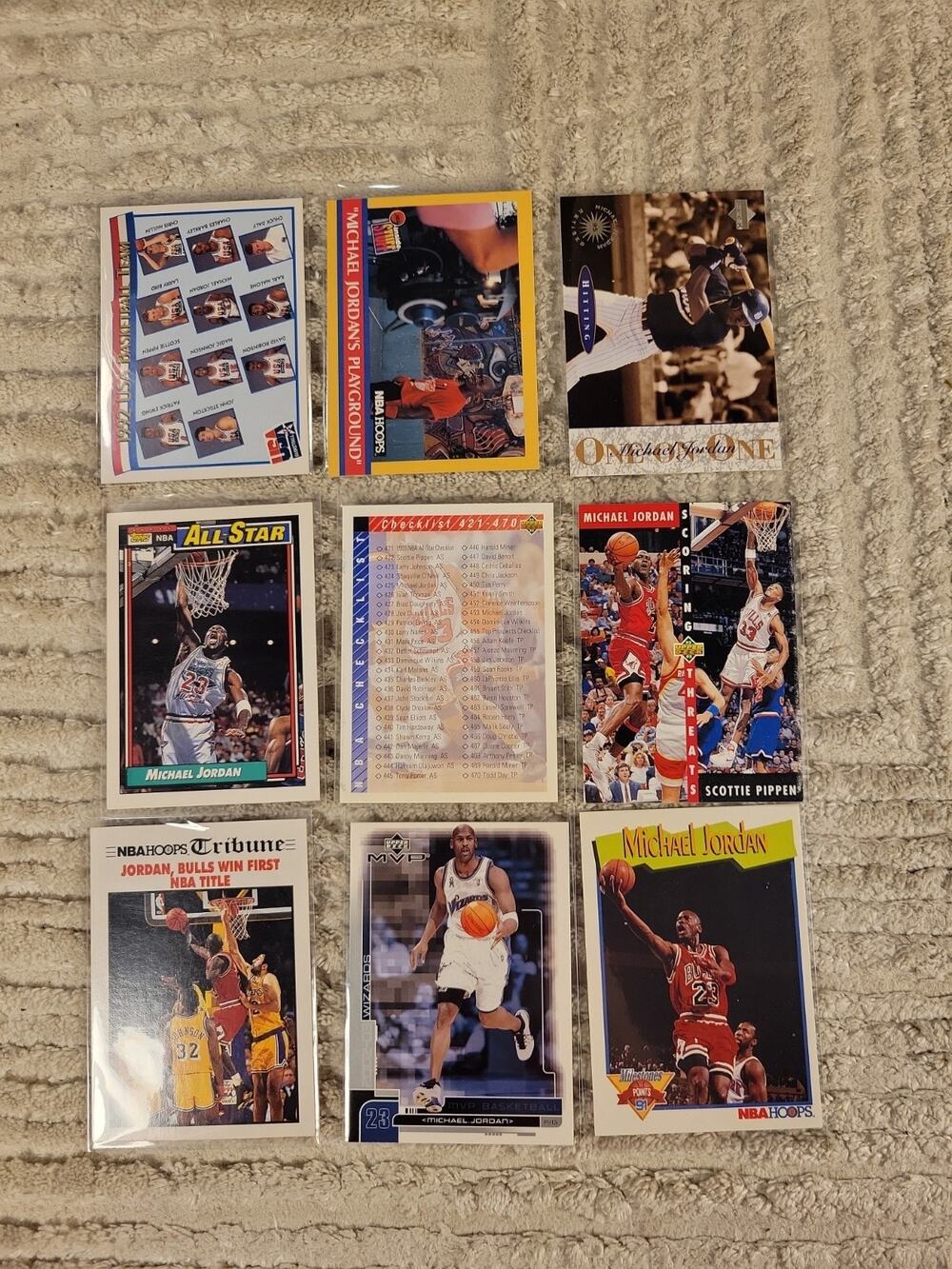 Michael Jordan Lot 9 Cards upper deck Chicago Bulls Basketball Cards